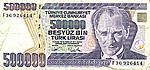 500 000 türkische Lira